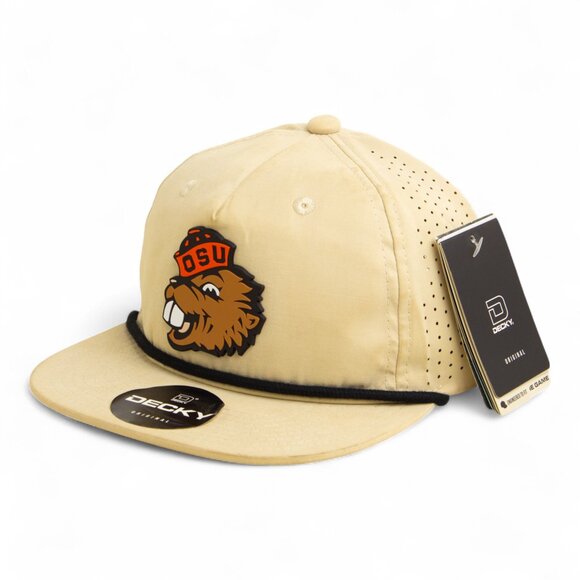 Oregon State Beavers Benny 3D Perforated Rope Hat- Birch/ Black - Picture 1 of 3
